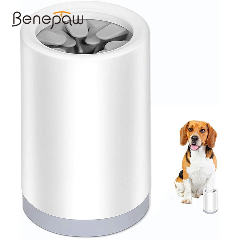 Benepaw Soft Silicone Paw Cleaner Prevent Water Splashing Removable Dog Foot Washer Cup For Cleaning Muddy Paws Grooming Brush