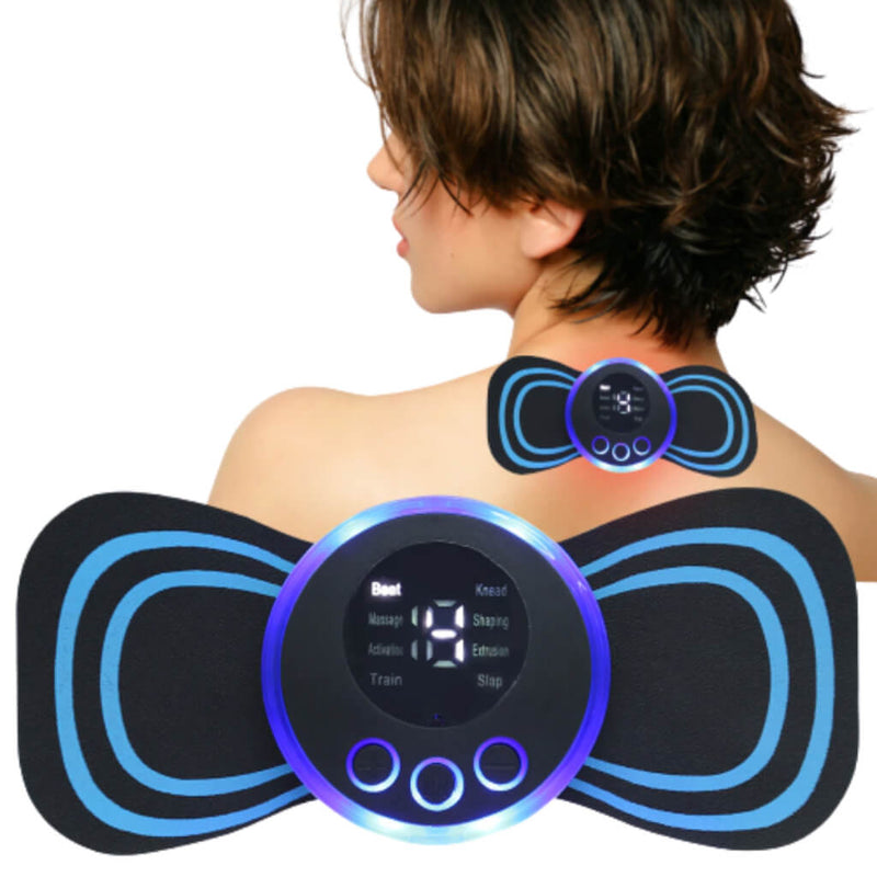 Massageador De Pescoço EMS Estimulador Muscular Remendo De Massagem Cervical Elétrica Almofadas De Massagem De Pulso De Baixa Freqüência Alívio Da Dor Ferramenta De Relaxamento