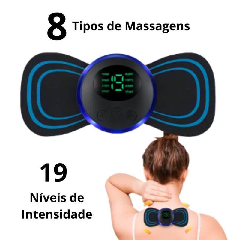 Massageador De Pescoço EMS Estimulador Muscular Remendo De Massagem Cervical Elétrica Almofadas De Massagem De Pulso De Baixa Freqüência Alívio Da Dor Ferramenta De Relaxamento