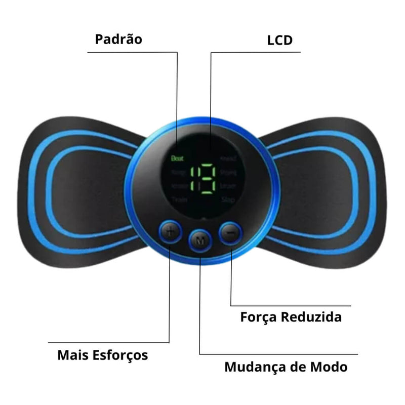 Massageador De Pescoço EMS Estimulador Muscular Remendo De Massagem Cervical Elétrica Almofadas De Massagem De Pulso De Baixa Freqüência Alívio Da Dor Ferramenta De Relaxamento